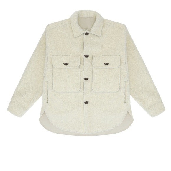 Ariel X Boys Lie OUTERWEAR Wrapped In Your Lies Sherpa Button Jacket - Picture 4 of 5